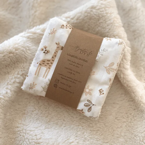 Lingettes lavables en coton bio – Image 2