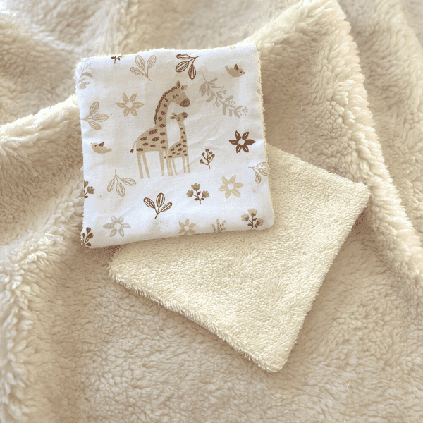 Panier et ses lingettes lavables en coton bio – Image 3