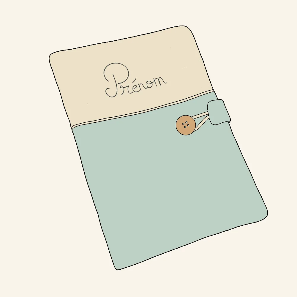 Protège carnet de santé en coton bio