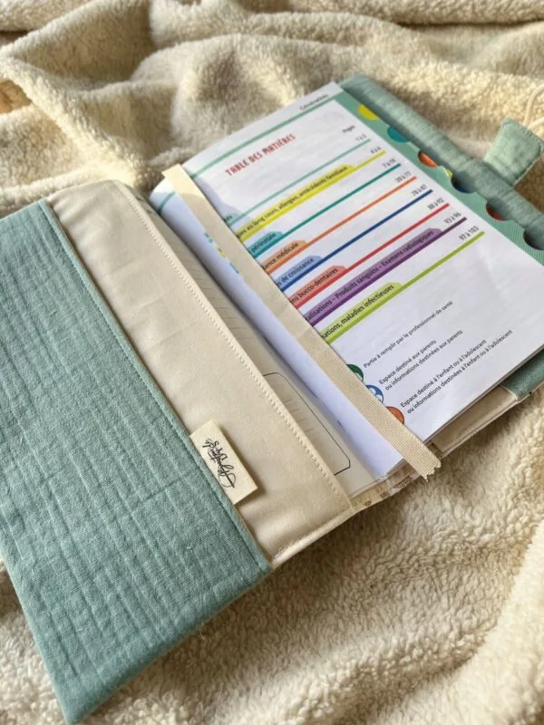 Protège carnet de santé en coton bio – Image 3