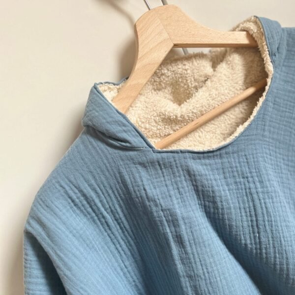 Poncho d'hiver en coton bio – Image 4